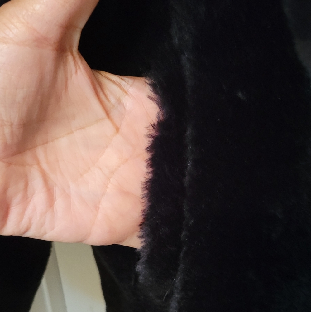 NWT J. Crew Faux Fur Women's Black Peacoat Size XXS - Picture 5 of 12